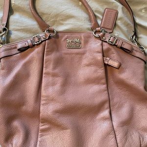 Coach pink mauve large tote bag